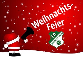 Banner Weihnachtsfeier mit Christbaumversteigerung