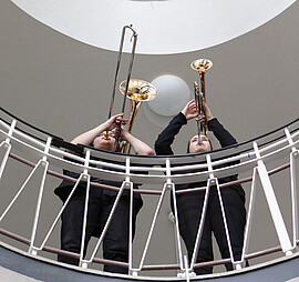 Banner „Jugend musiziert“ bei den EW 