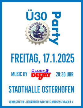 Banner Ü30-Liesl-Party