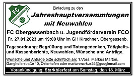 Banner Jahreshauptversammlung mit Neuwahlen