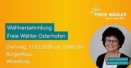 Banner Wahlversammlung Freie Wähler