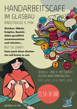 Banner HANDARBEITSCAFÉ im GLASBAU