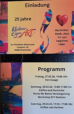 Banner Kunstausstellung - 25 Jahre Klosterer EigenART