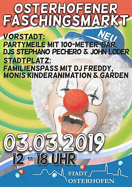 Banner Faschingsmarkt in Osterhofen