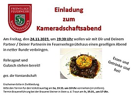 Banner Kameradschaftsabend